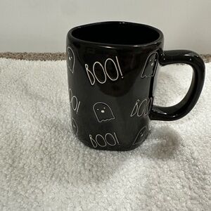 Rae Dunn Black Halloween 'Boo!' Ghost Ceramic Mug